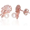 Diamond Sky Jewelry Auksiniai auskarai su cirkoniais ir perlais „Fabiola“