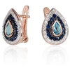 Diamond Sky Jewelry Auksiniai auskarai su deimantais, topazais ir safyrais „Royal“