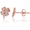 Diamond Sky Jewelry Auksiniai auskarai-vinukai su cirkoniais „Clover“