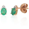 Diamond Sky Jewelry Auksiniai auskarai-vinukai su deimantais ir smaragdais „Notika III“