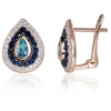 Diamond Sky Jewelry Auksiniai auskarai su deimantais, topazais ir safyrais „Royal“