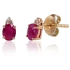 Diamond Sky Jewelry Auksiniai auskarai su deimantais ir rubinais „Notika II“