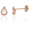 Diamond Sky Jewelry Auksiniai auskarai-vinukai su cirkoniais „Šviesos Lašas“