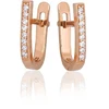 Diamond Sky Jewelry Auksiniai auskarai su cirkoniais „Šviesos linija V“