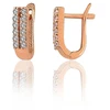 Diamond Sky Jewelry Auksiniai auskarai su cirkoniais „Šviesos linija IV“