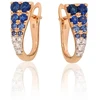 Diamond Sky Jewelry Auksiniai auskarai su deimantais ir safyrais „Skylar“