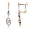 Diamond Sky Jewelry Auksiniai auskarai su deimantais ir topazais „Daina VI“