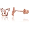 Diamond Sky Jewelry Auksiniai auskarai-vinukai su cirkoniais „Auksinis Drugelis XII“