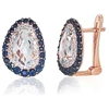 Diamond Sky Jewelry Auksiniai auskarai su deimantais, topazais ir safyrais „Charlotte II“