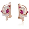 Diamond Sky Jewelry Auksiniai auskarai su deimantais ir rubinais „Grotex“