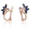Diamond Sky Jewelry Auksiniai auskarai su deimantais ir safyrais „Crystallite III“