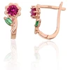 Diamond Sky Jewelry Auksiniai auskarai su cirkoniais „Auksinė Gėlė XVI“