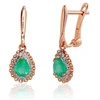 Diamond Sky Jewelry Auksiniai auskarai su deimantais ir smaragdais „Renaissance“