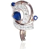 Diamond Sky Jewelry Auksiniai auskarai su deimantais ir safyrais „Grotex VI“