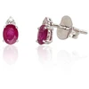 Diamond Sky Jewelry Auksiniai auskarai su deimantais ir rubinais „Notika“
