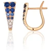 Diamond Sky Jewelry Auksiniai auskarai su deimantais ir safyrais „Skylar“