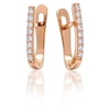 Diamond Sky Jewelry Auksiniai auskarai su cirkoniais „Šviesos Linija“