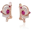 Diamond Sky Jewelry Auksiniai auskarai su deimantais ir rubinais „Grotex“