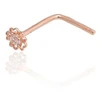 Diamond Sky Jewelry Auksinis nosies auskaras su cirkoniais „Auksinė Gėlė VII“