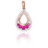 Diamond Sky Jewelry Auksinis pakabukas su deimantais ir rubinais „Atėnė V“