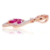 Diamond Sky Jewelry Auksinis pakabukas su deimantais ir rubinais „Aleksandrija II“