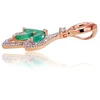 Diamond Sky Jewelry Auksinis pakabukas su deimantais ir smaragdais „Aleksandrija III“