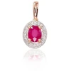 Diamond Sky Jewelry Auksinis pakabukas su deimantais ir rubinais „Sofia“