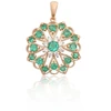Diamond Sky Jewelry Auksinis pakabukas su deimantais ir smaragdais „Imperatorės Žiedas“