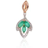 Diamond Sky Jewelry Auksinis pakabukas su deimantais ir smaragdais „Aleksandrija III“