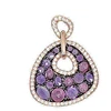 Diamond Sky Jewelry Auksinis pakabukas su deimantais ir ametistais „Saulėta Simfonija III“