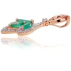 Diamond Sky Jewelry Auksinis pakabukas su deimantais ir smaragdais „Aleksandrija III“