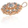 Diamond Sky Jewelry Auksinis pakabukas su deimantais ir topazais „Dangaus žiedas“