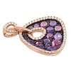 Diamond Sky Jewelry Auksinis pakabukas su deimantais ir ametistais „Saulėta Simfonija III“