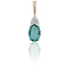Diamond Sky Jewelry Auksinis pakabukas su deimantais ir smaragdais „Notika X“