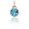 Diamond Sky Jewelry Auksinis pakabukas su deimantais ir topazais „Aušros Magija“
