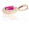 Diamond Sky Jewelry Auksinis pakabukas su deimantais ir rubinais „Sofia“