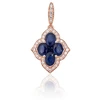 Diamond Sky Jewelry Auksinis pakabukas su deimantais ir safyrais „Deimantų Gėlė VIII“