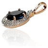 Diamond Sky Jewelry Auksinis pakabukas su deimantais ir safyrais „Saulutė V“