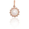 Diamond Sky Jewelry Auksinis pakabukas su cirkoniais ir perlais „Tylus Mėnulis“