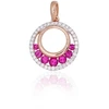 Diamond Sky Jewelry Auksinis pakabukas su deimantais ir rubinais „Atėnė II“