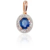 Diamond Sky Jewelry Auksinis pakabukas su deimantais ir safyrais „Sofia V“