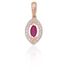 Diamond Sky Jewelry Auksinis pakabukas su deimantais ir rubinais „Aleksandrija V“