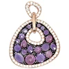 Diamond Sky Jewelry Auksinis pakabukas su deimantais ir ametistais „Saulėta Simfonija III“
