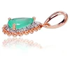 Diamond Sky Jewelry Auksinis pakabukas su deimantais ir smaragdais „Renaissance II“