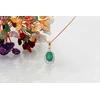Diamond Sky Jewelry Auksinis pakabukas su deimantais ir smaragdais „Grakštumas III“