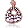 Diamond Sky Jewelry Auksinis pakabukas su deimantais ir ametistais „Saulėta Simfonija III“