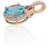Diamond Sky Jewelry Auksinis pakabukas su deimantais ir topazais „Aušros Magija“
