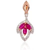 Diamond Sky Jewelry Auksinis pakabukas su deimantais ir rubinais „Aleksandrija II“