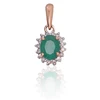 Diamond Sky Jewelry Auksinis pakabukas su deimantais ir smaragdais „Ferro“