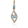 Diamond Sky Jewelry Auksinis pakabukas su deimantais ir topazais „Daina II“